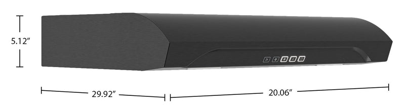 Broan ALT2 Series 30\" Under-Cabinet Range Hood - Black Stainless - ALT2303BLS