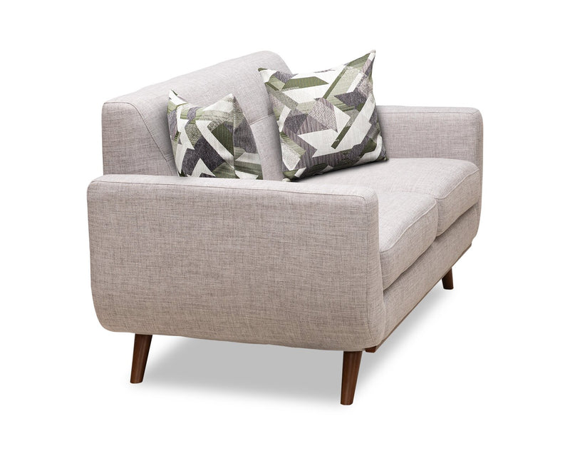 Freeman Linen-Look Fabric Loveseat - Dove