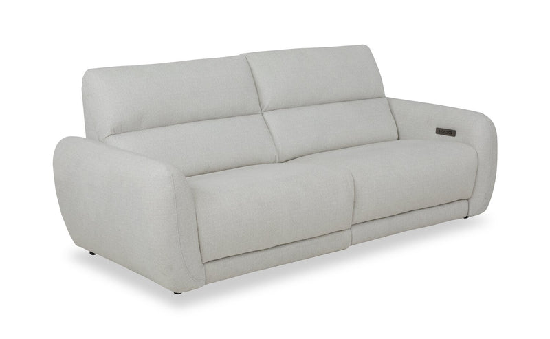 Cindy Crawford Home Kaia 92\" Fabric Power Reclining Sofa with Power Headrests - Beige 