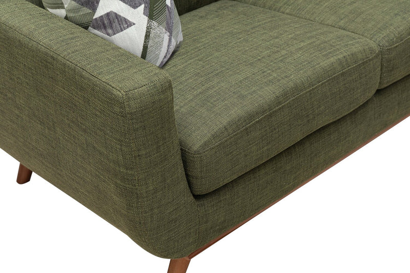 Freeman Linen-Look Fabric Sofa - Avocado