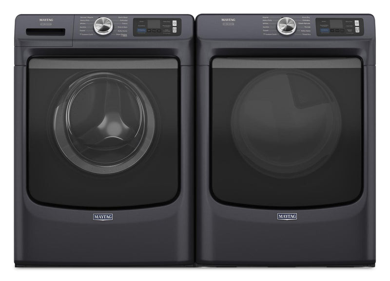 Maytag 5.8 Cu. Ft. Pet Pro Smart Front-Load Washer and 7.4 Cu. Ft. Electric Dryer - Midnight Steel