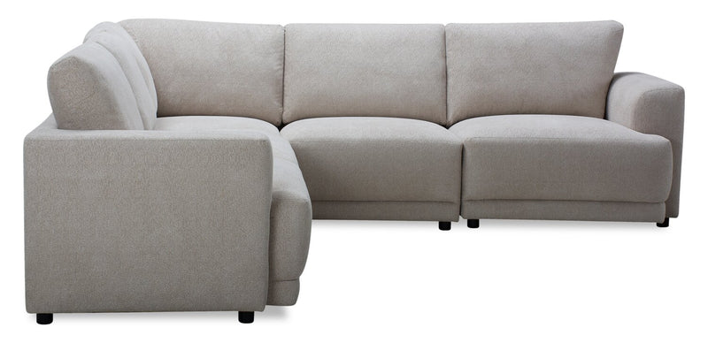 Voyage Modular 5-Piece Fabric Sectional with Removable Back Cushions – Beige 