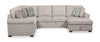 Haven 4-Piece Chenille Right-Facing Sleeper Sectional - Grey 