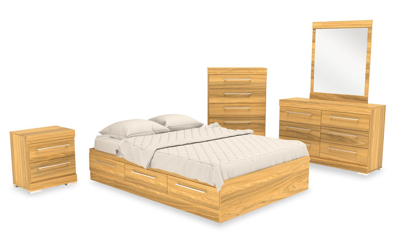 Riley Full Mates Bed - Natural