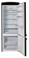 Unique Classic Retro 28\" 17 Cu Ft. Bottom Mount Refrigerator - Black - UNQ-455L B AC