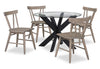 Remi 5-Piece Slatback Dining Package - Brown