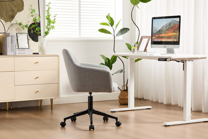 Stevie 23\" Swivel Office Chair with Adjustable Height – Grey 