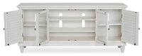 Baron 72” Rustic Pine TV Stand with Storage and Cable Management for TVs up to 80” - Alabaster