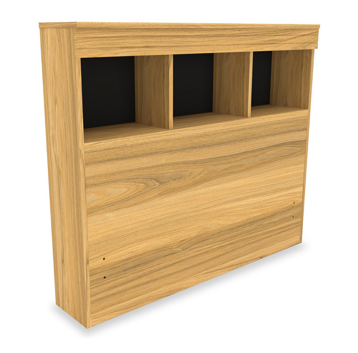 Riley Twin Mates Bed with Bookcase Headboard - Natural