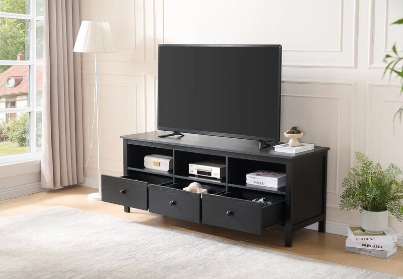 Renner 58\" Modern TV Stand with Storage for TVs up to 58\"- Matte Black