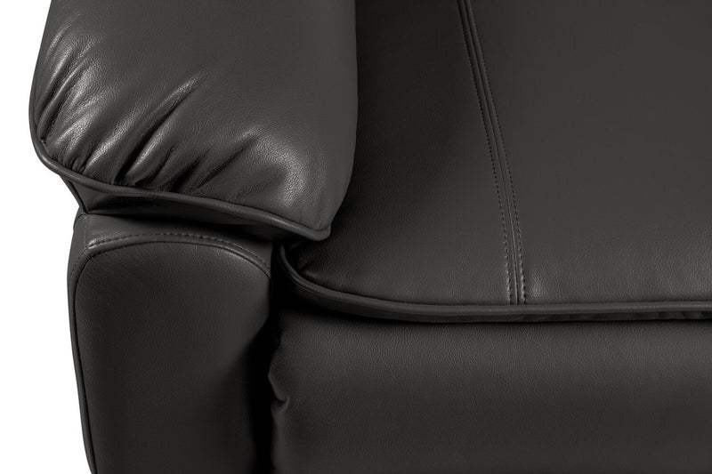 Chandler 37\" Leather-Look Fabric Reclining Chair - Grey 