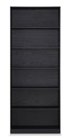William 31.5\" 6-Shelf Bookcase - Black 