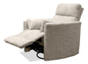 Remi 38\" Fabric Swivel Glider Reclining Chair – White