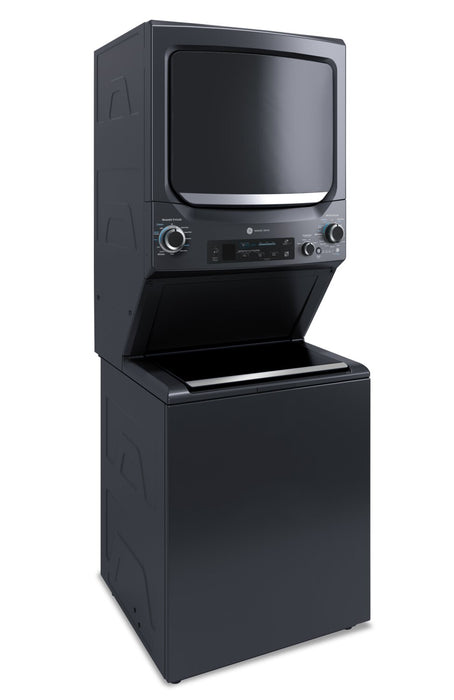 GE Electric Unitized Spacemaker 4.5 Cu. Ft. Washer / 5.9 Cu. Ft. Dryer with WiFi Diamond Gray - GUD5… 