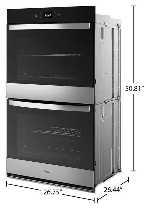 Whirlpool 27\" 8.6 Cu. Ft. Electric Double Wall Oven with Air Fry - Fingerprint Resistant Stainless S… 