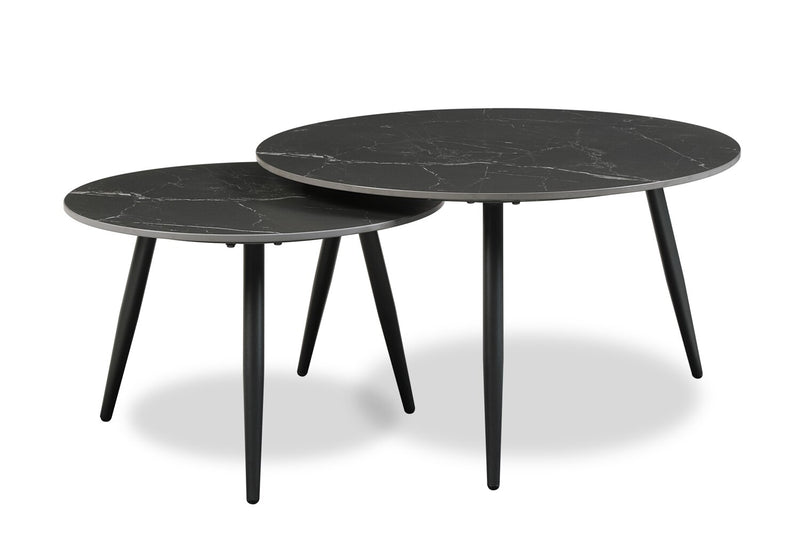 Delancey 3-Piece Coffee and Two End Tables Package - Black