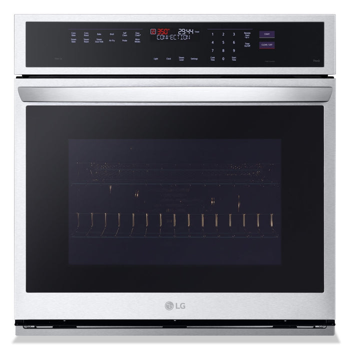 LG 30\" 4.7 Cu. Ft. Electric Wall Oven with Fan Convection - Smudge Proof Stainless Steel - WSEP4727F 