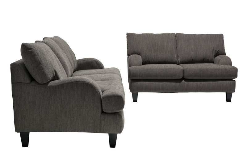 Nofia Chenille Loveseat - Charcoal 
