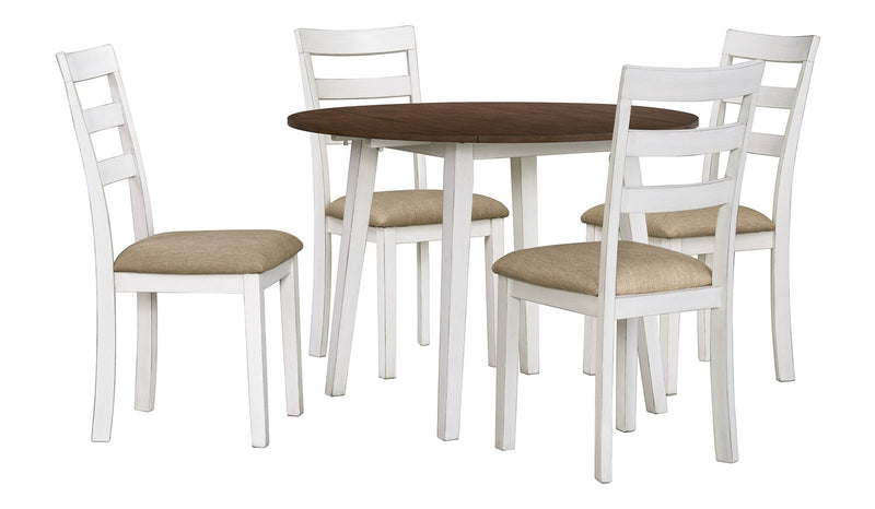 Bryn Dining Chair with Fabric Seat, Slat-Back – White