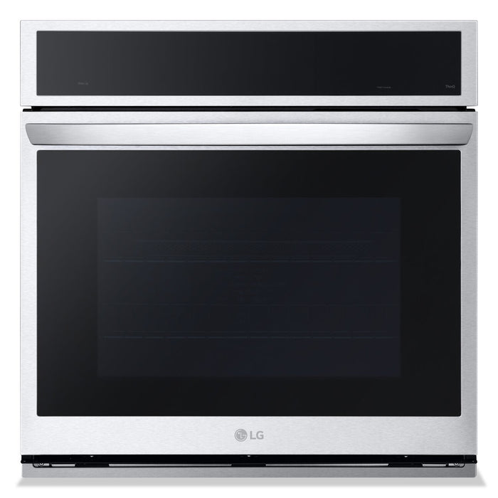LG 30\" 4.7 Cu. Ft. Electric Wall Oven with Fan Convection - Smudge Proof Stainless Steel - WSEP4727F 