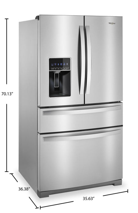 Whirlpool 26 Cu. Ft. 4-Door Refrigerator with Prep and Store Bins - WRMF7736PZ