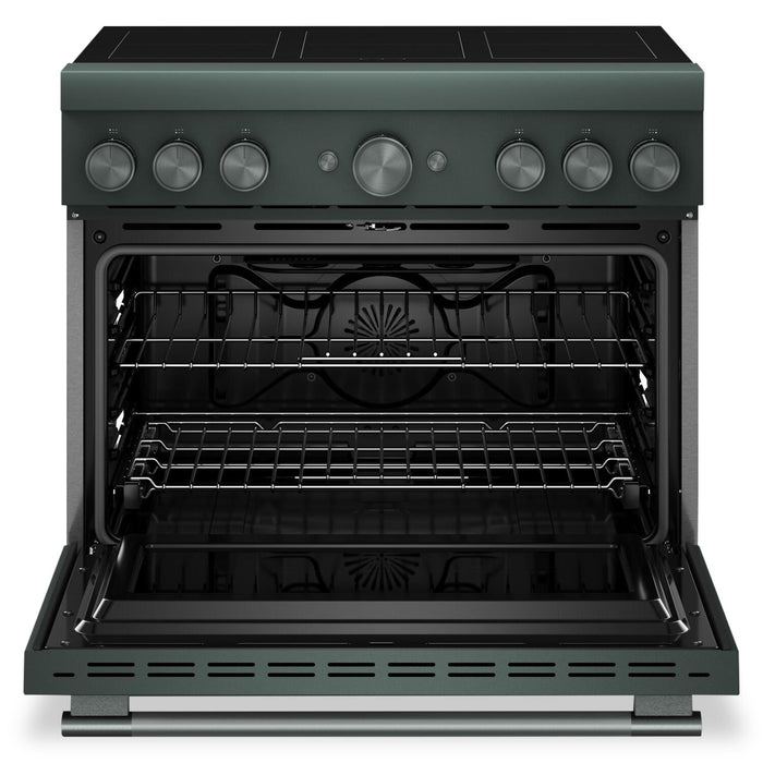 KitchenAid 36\" 5.1 Cu. Ft. Freestanding Induction Range with No Preheat Air Fry – Juniper - KFIS936SJP