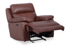 Sorrento 42\" Madrid Brick Brown Genuine Leather Power Reclining Chair with USB Port