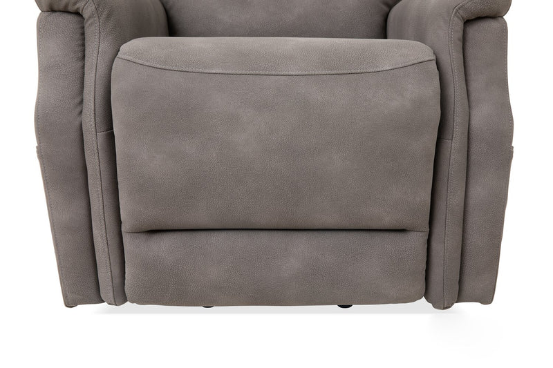 Claire 34\" Leather-Look Fabric Power Lift Reclining Chair - Charcoal Grey