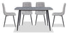 Arlo 5-Piece Dining Set - Grey