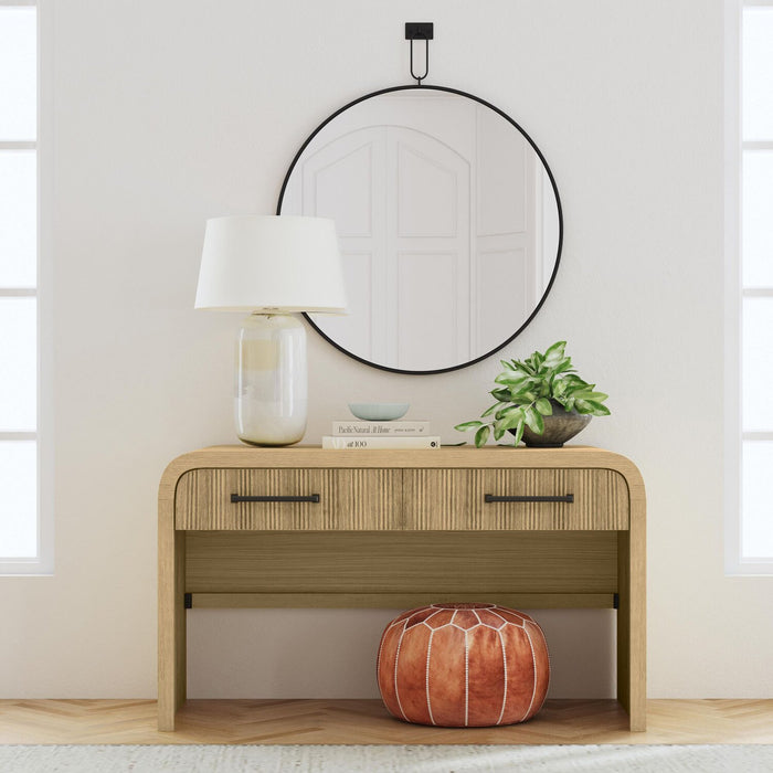 Lenore 59” Modern Sofa Table with Storage - Natural