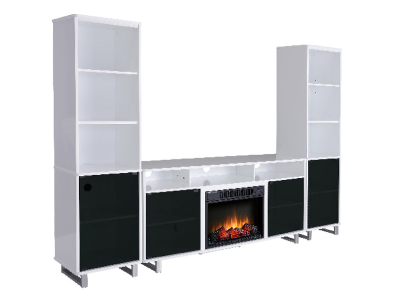 Ignatius Modern 3-Piece Entertainment Centre with Electric Fireplace and Storage for TVs up to 70\"- White