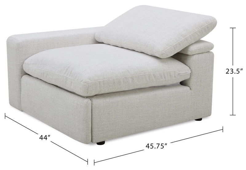 Sky Modular 8-Piece Fabric Power Reclining Sectional with Removable Feather Down Cushions -Nathan Wheat
