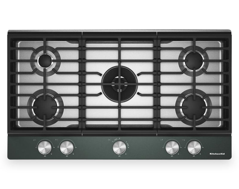 KitchenAid Gas-on-Metal Cooktop with Integrated Wok Grate – Juniper - KCGK736SJP