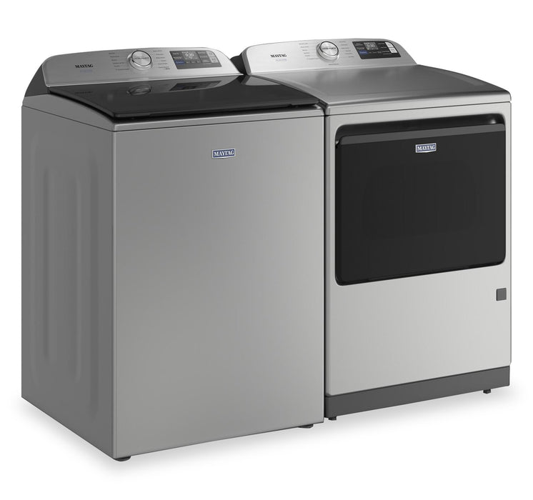 Maytag 6.0 Cu. Ft. Pet Pro Top-Load Washer and 7.4 Cu. Ft. Gas Dryer- Radiant Silver - MATL72GS 