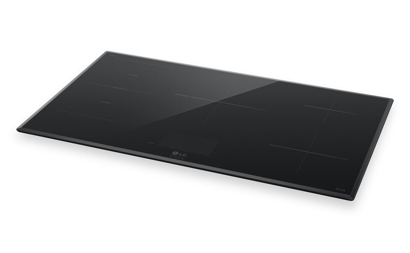 LG Studio 36\" 5-Burner Induction Cooktop with Flexible Cooking Zone - Black - CBIS3618BE