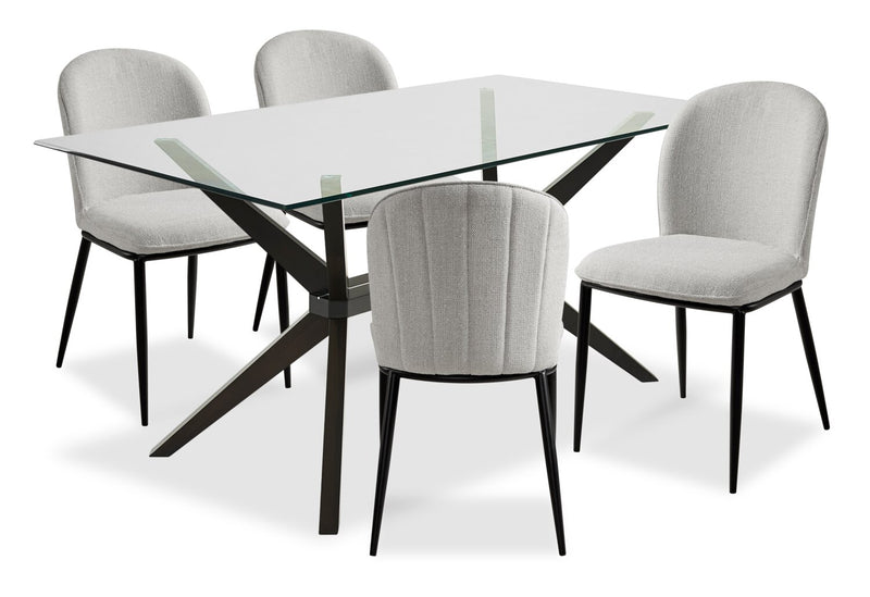 Ace 5-Piece Dining Package - Grey
