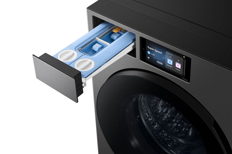 Samsung 6.1 Cu. Ft. Front Load Washer with AI Fabric Sensing – Dark Steel - WF90F53ADSA5