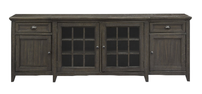 Wesley 90\" Traditional TV Stand with Storage and Cable Management for TVs up to 95\" - Graphite