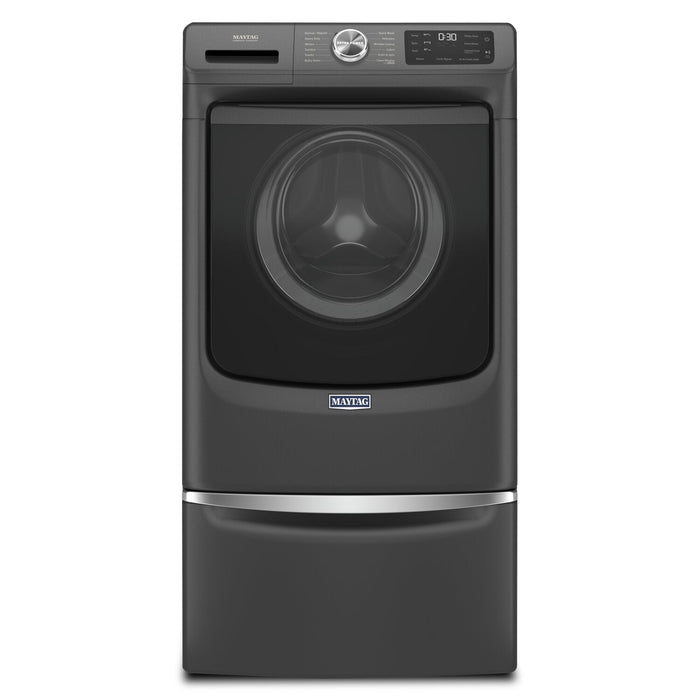 Maytag 5.5 Cu. Ft. Front-Load High-Efficiency Steam Washer - Volcano Black - Stackable - MHW6630MBK 