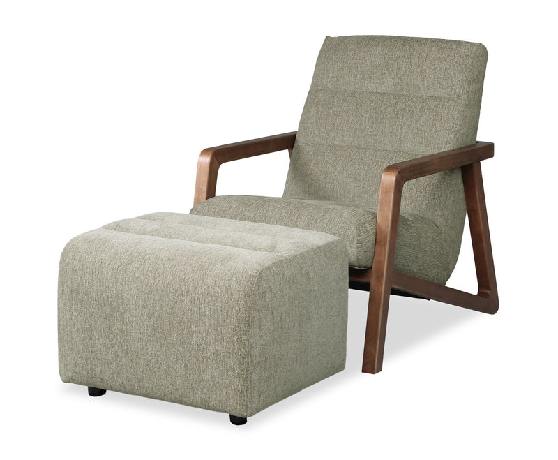 Cove 28\" Chenille Fabric Accent Chair – Green 