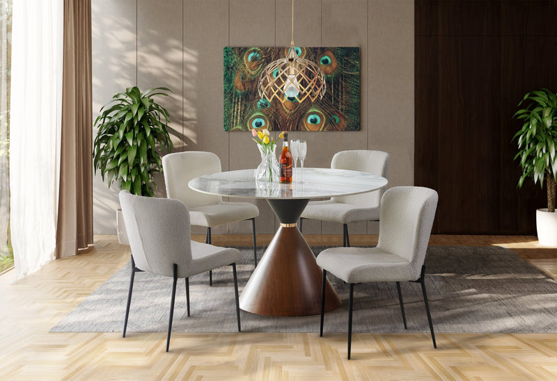 Alwin 5pc Dining Set with Table & 4 Chairs - Grey