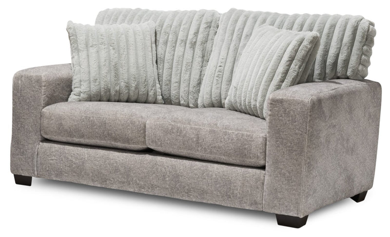 Koda Chenille Loveseat - Plush Paloma