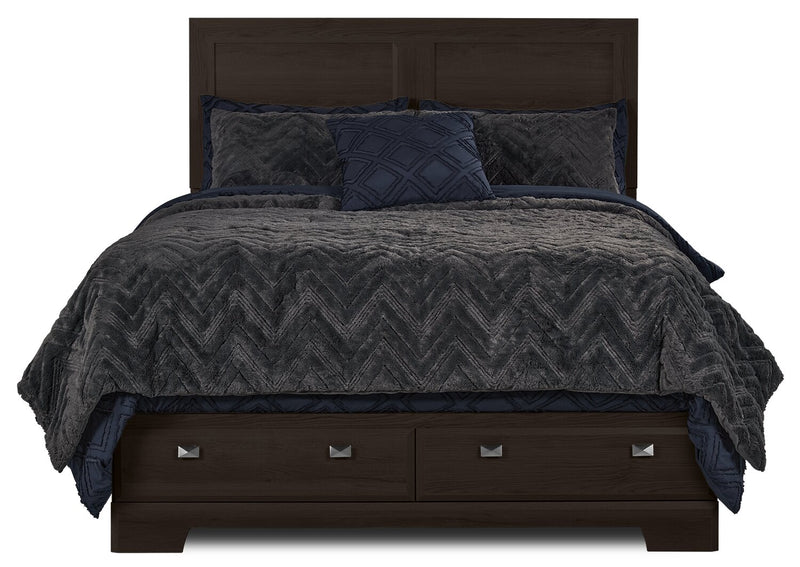 Yorkdale 5-Piece Queen 6 Drawer Storage Bedroom Package - Brown
