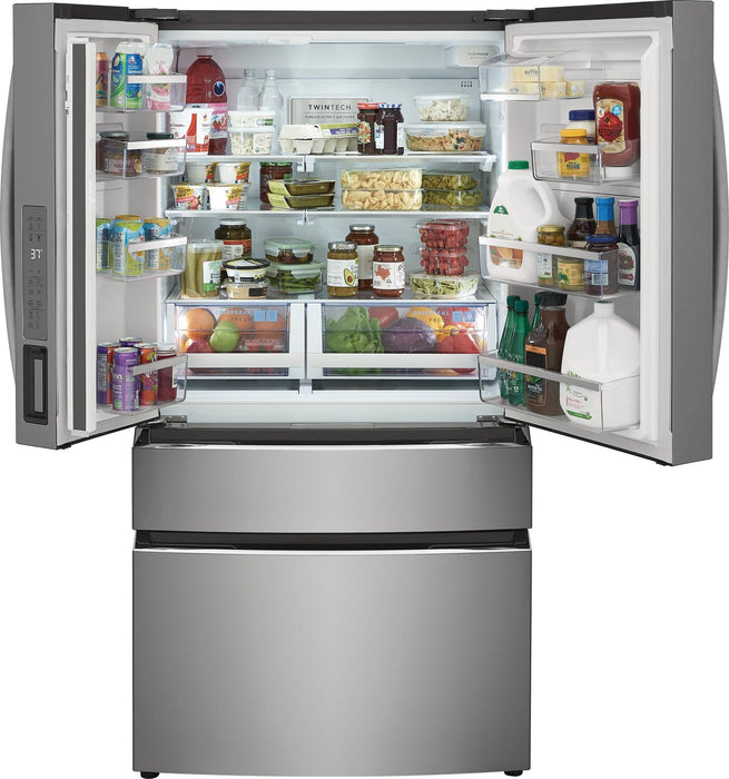Frigidaire Gallery 36\" 27.2 Cu. Ft. Standard-Depth 4-Door French-Door Refrigerator - Smudge-Proof® S… 