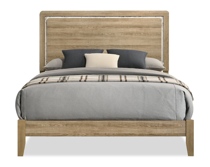 Sable Queen Bed - Light Brown