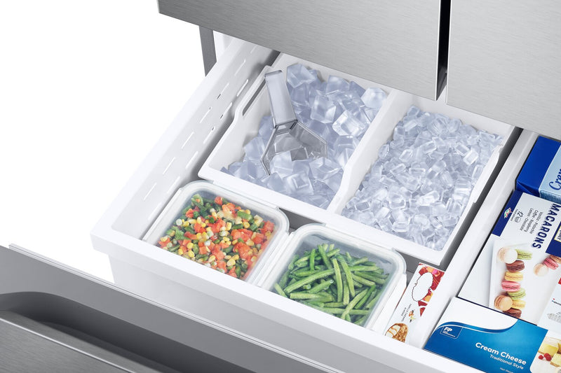 Samsung 33\" 24.5 Cu. Ft. French-Door with Dual Auto Ice Maker Refrigerator - Stainless Steel - RF25C… 