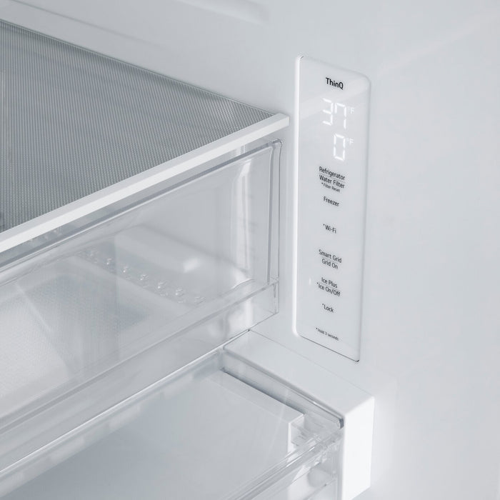 LG 33\" 25 Cu. Ft. 3-Door French Door Refrigerator - PrintProof™ Stainless Steel - LF25H6330D