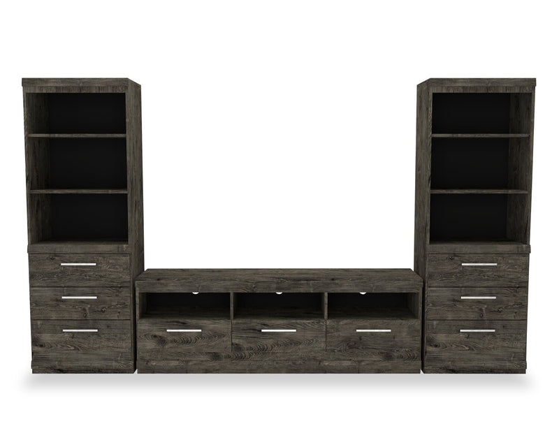 Camden 3-Piece Entertainment Centre with Storage and Cable Management for TVs up to 65\" - Alabaster Oak