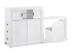 Quinn Twin Bookcase Bed with Desk - White