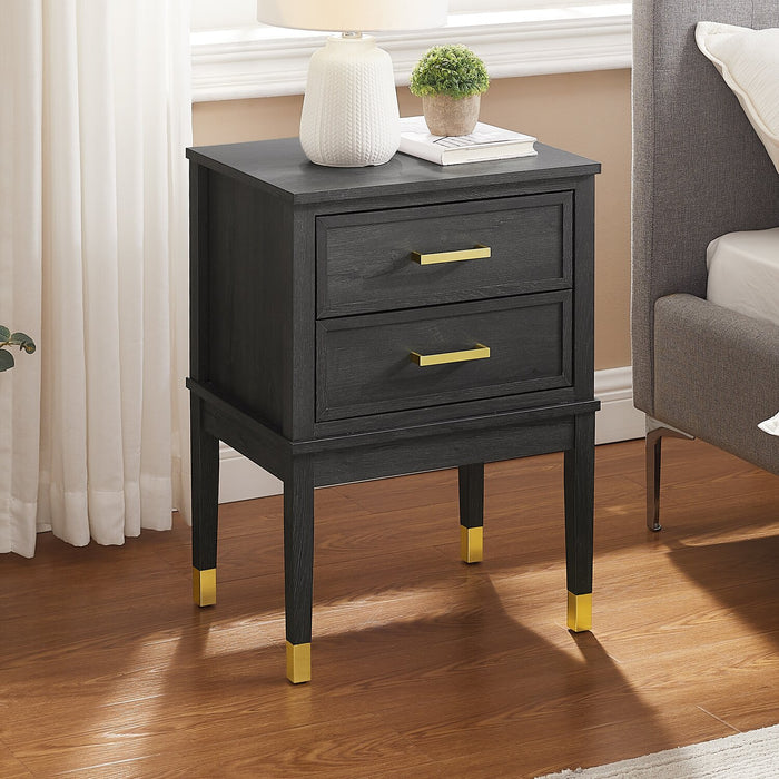 Alia Nightstand - Black Oak
